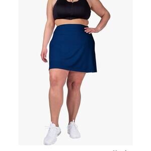 Inerzia Women’s Plus Size 3X Navy Blue Athletic Skort, NWT, Athleisure Wear